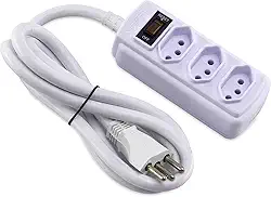 Force Line - Filtro de Linha 3 Tomadas 1,5m 20A Branco