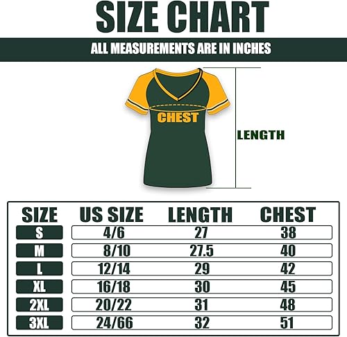 Miniatura 5 de Camisetas raglán Athletic City para aficionados al fútbol para mujer, color verde y amarillo