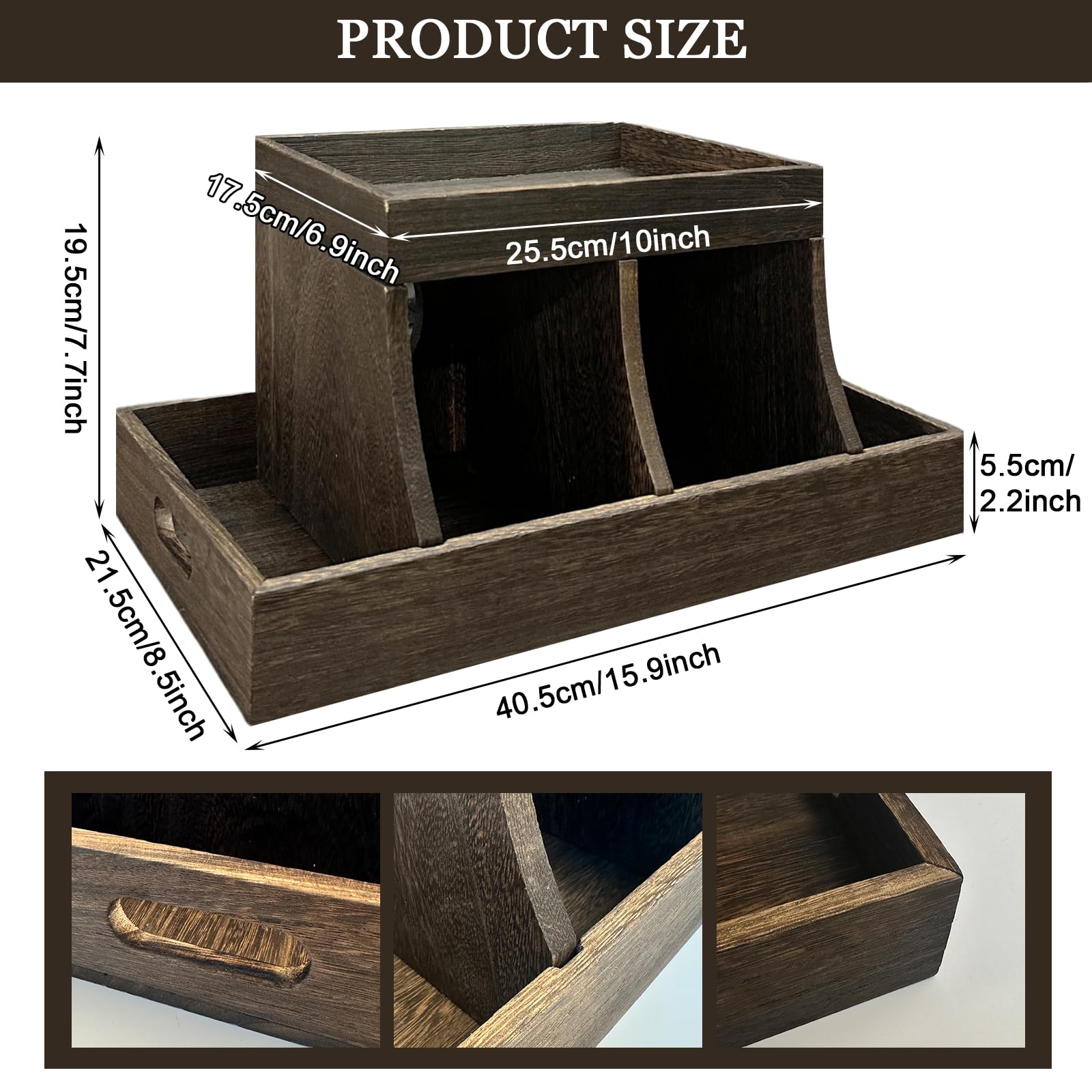 YEXEXINM Diaper Caddy Organizer, Durable Wooden Changing Station Table Diaper Organizer, Baby Nursery Organization Diaper Storage for Wipe Dispenser, Wipe Warmer and other Diapering Essentials, can03