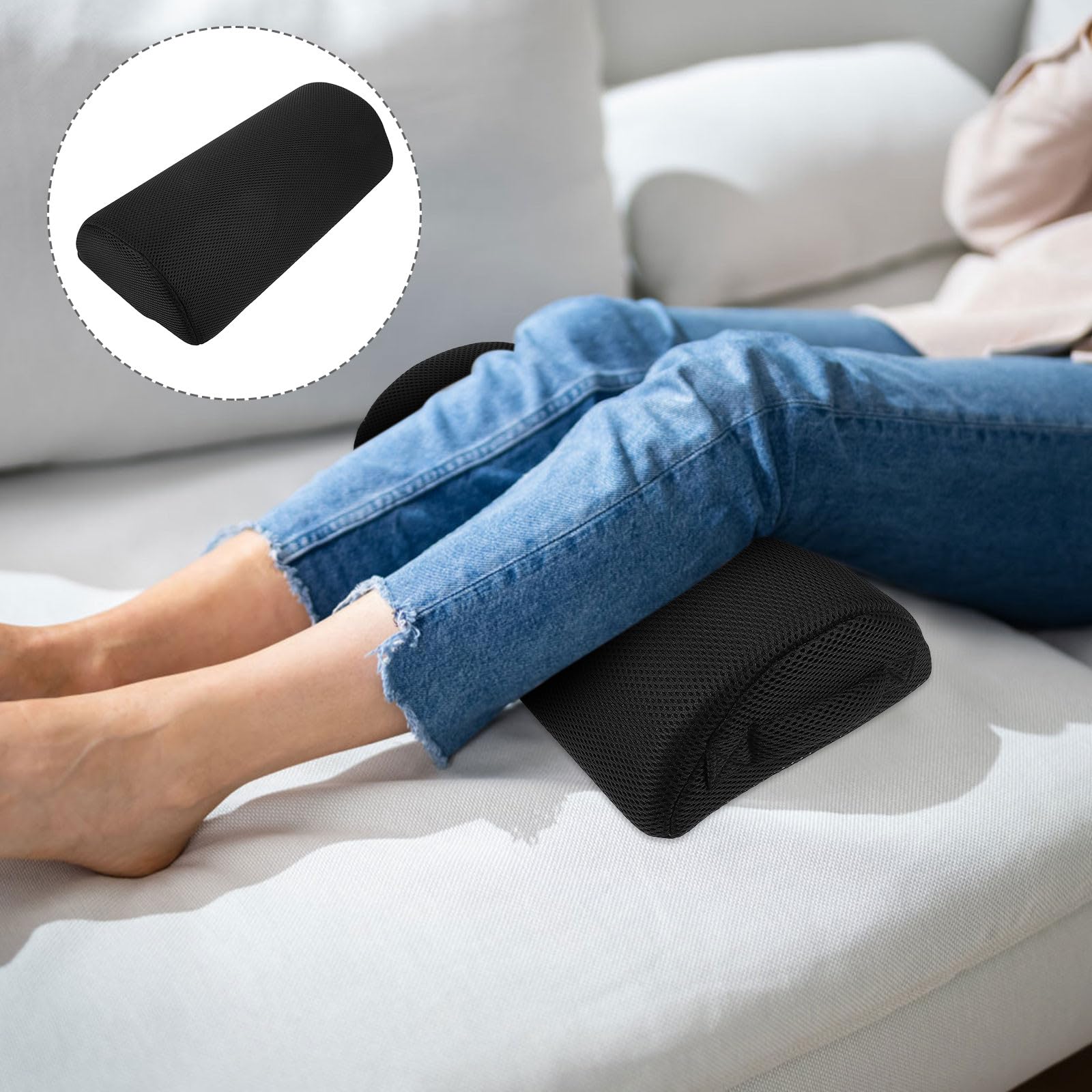 Angoily Halbroll Beinkissen als Kniekissen mit Ergonomischer Unterstützung