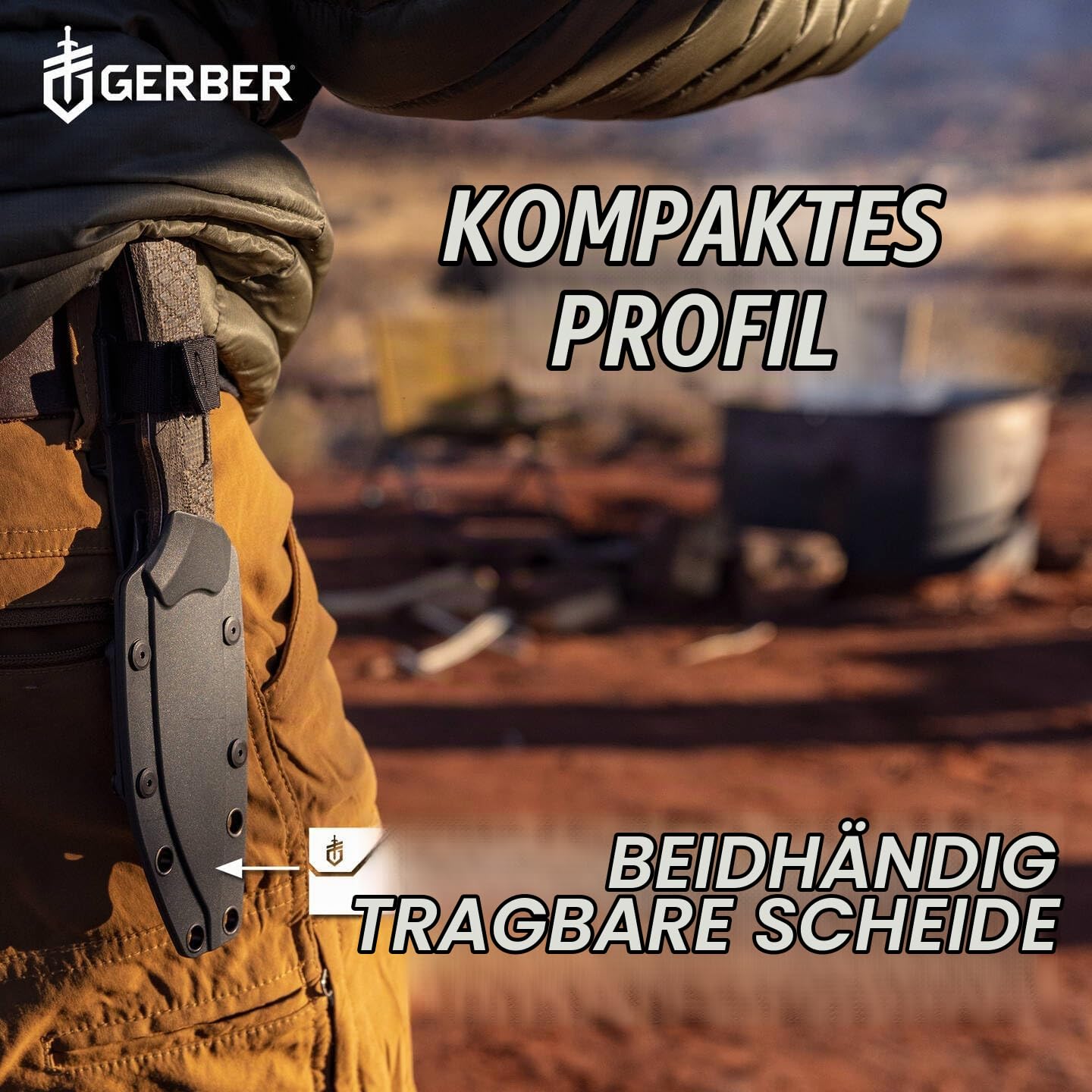 Gerber Outdoormesser, Convoy, Holster aus glasfaserverstärktem Nylon