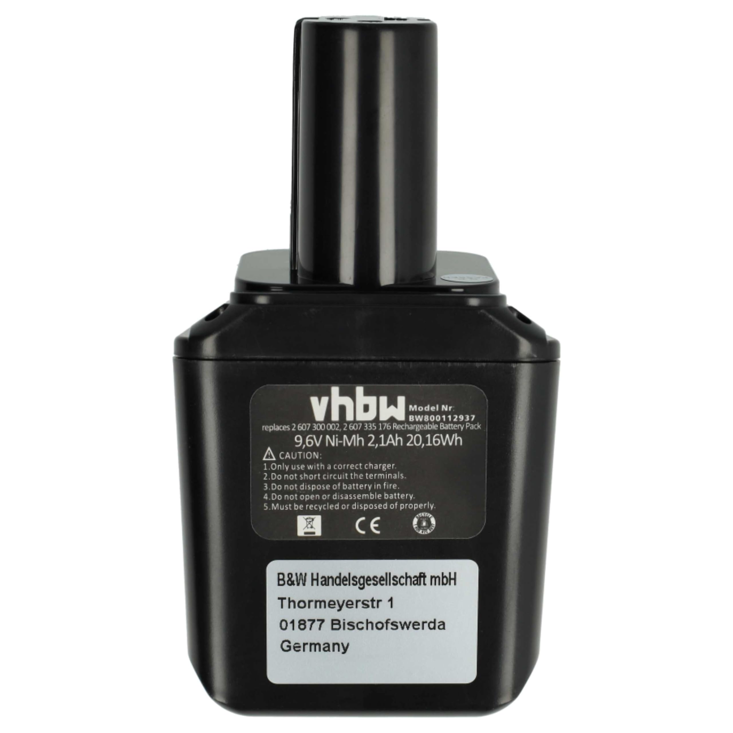 vhbw 3 x NiMH akumulator 2100 mAh (9,6 V) do narzędzi elektrycznych Bosch GSS 9, 6VES wiertarka jak 2607300002, BH-964N