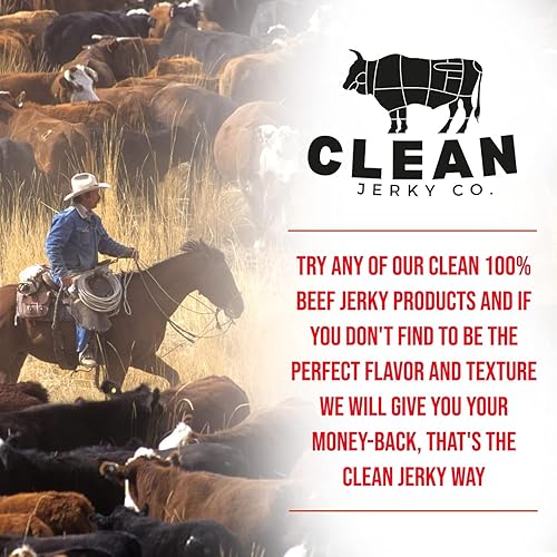 Miniatura 6 de Clean Jerky Co. Old Fashioned Dry Zero Sugar Beef Jerky  Sal y pimienta - Bocadillos ricos en proteínas  Snacks saludables para adultos  Hecho con