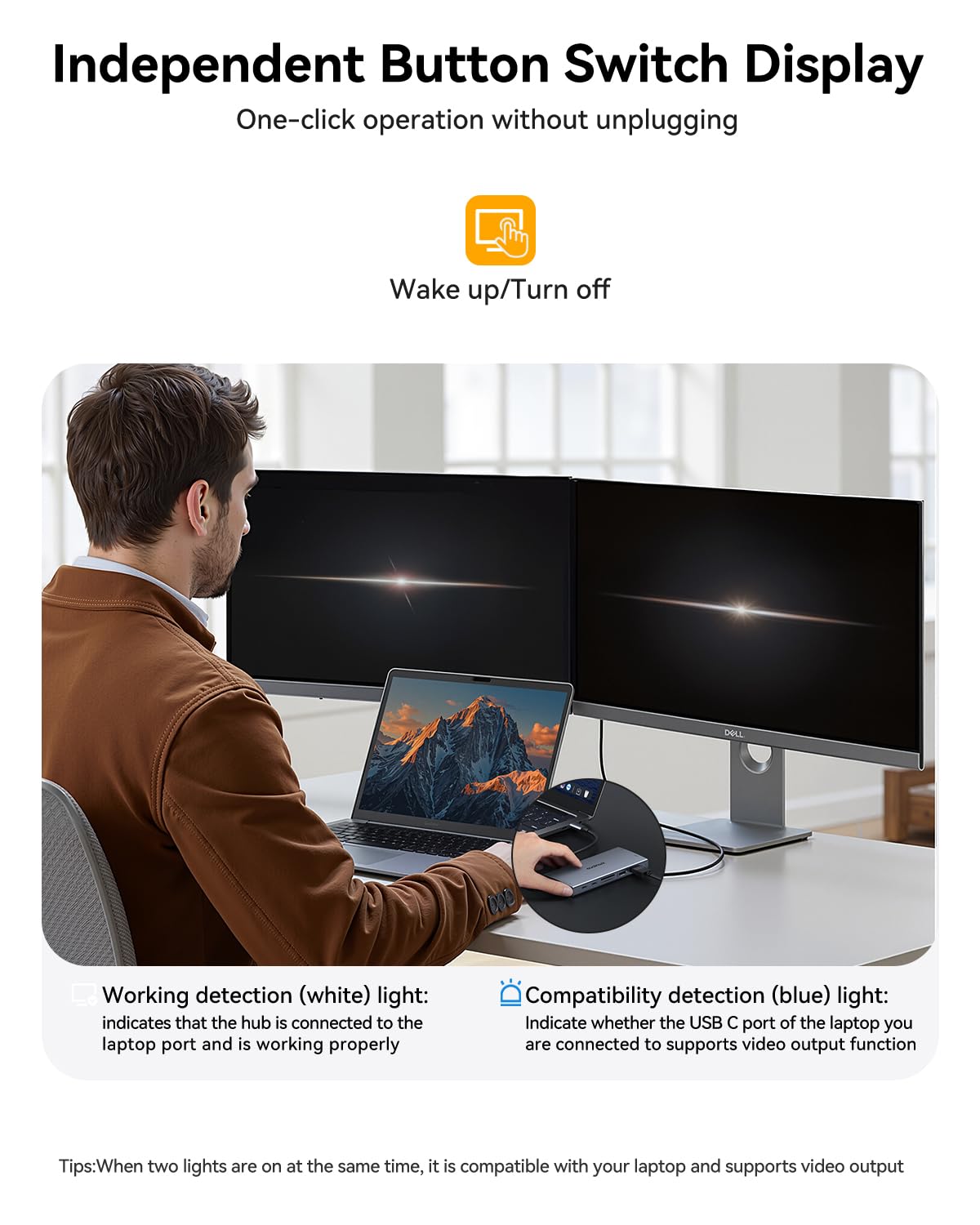 Adapter koncentratora USB C, 10 w 1 USB C na USB HDMI, koncentrator Ethernet, USB C, 4K przy 60 Hz, HDMI+Ethernet, 4 USB, port danych USB-C, czytnik kart SD/TF + 100 W PD (czarny)