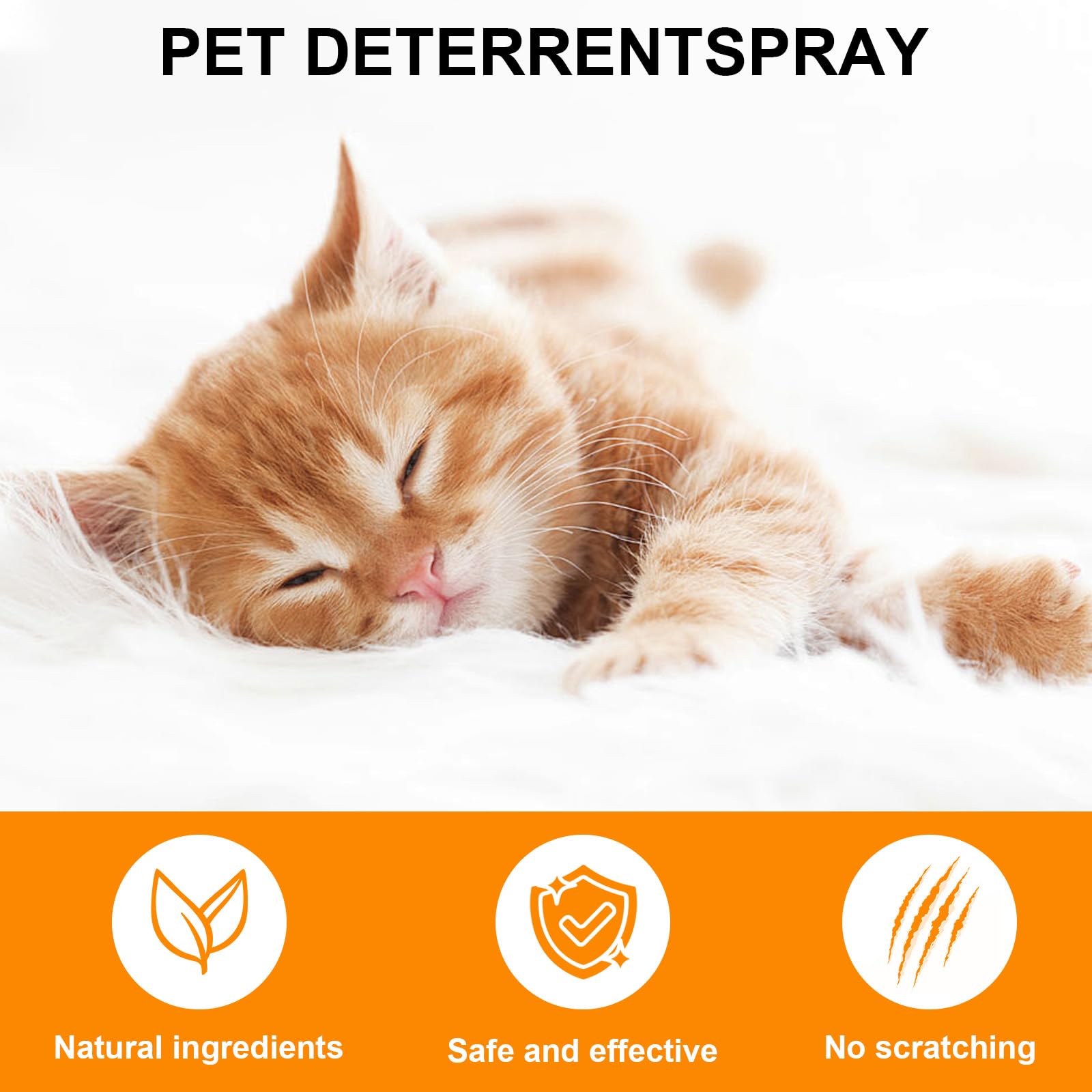 Spray Repellente per Gatti, 100ML Spray Disabituante Gatti, Repellente Gatti e Spray AntiGraffio per Gatti Divano, Uso Interno ed Esterno, Protezione del Divano, Cavi, Vestiti, Piante e Mobili