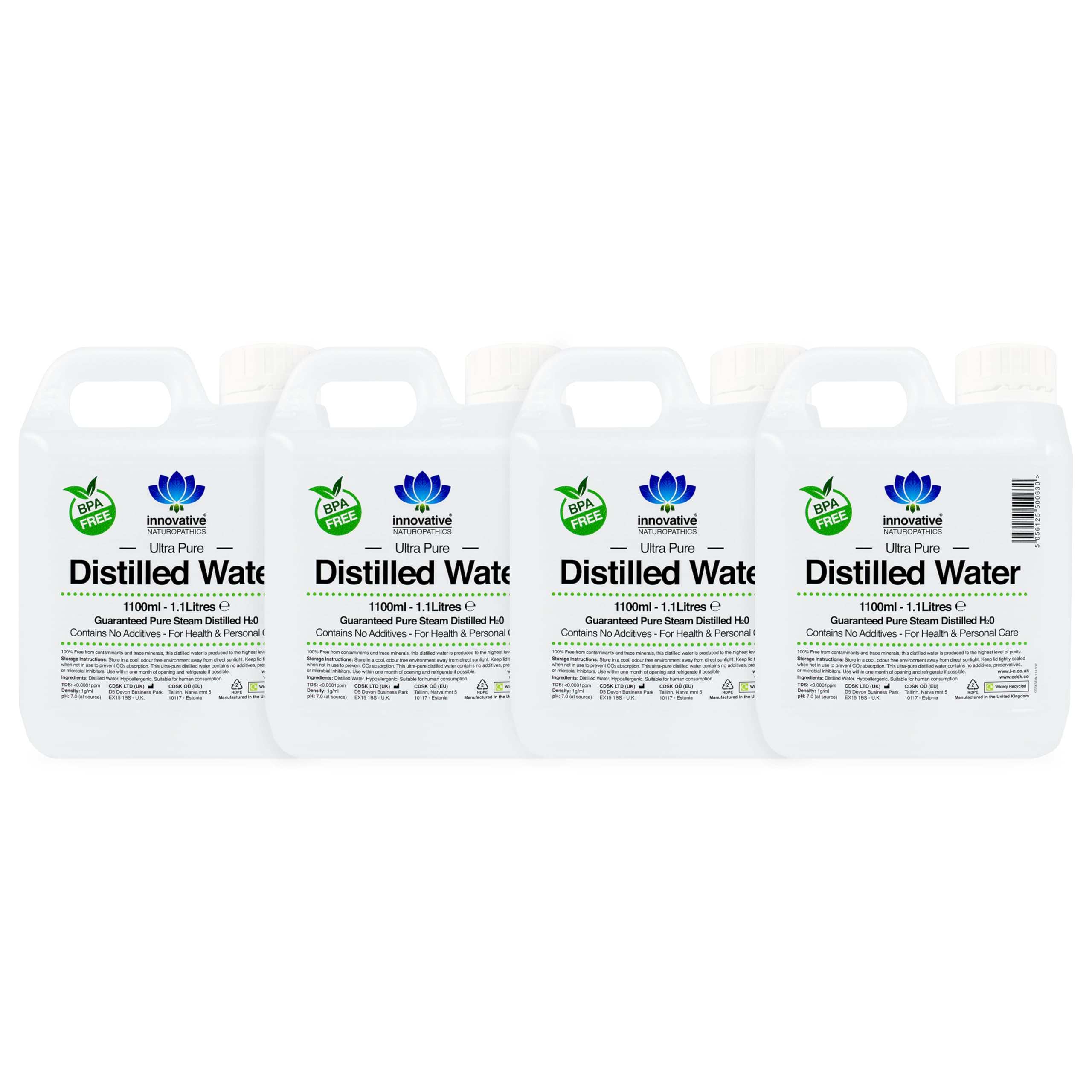 Distilled Water - 100% Pure Steam Distilled H2O - 1100ml (4)