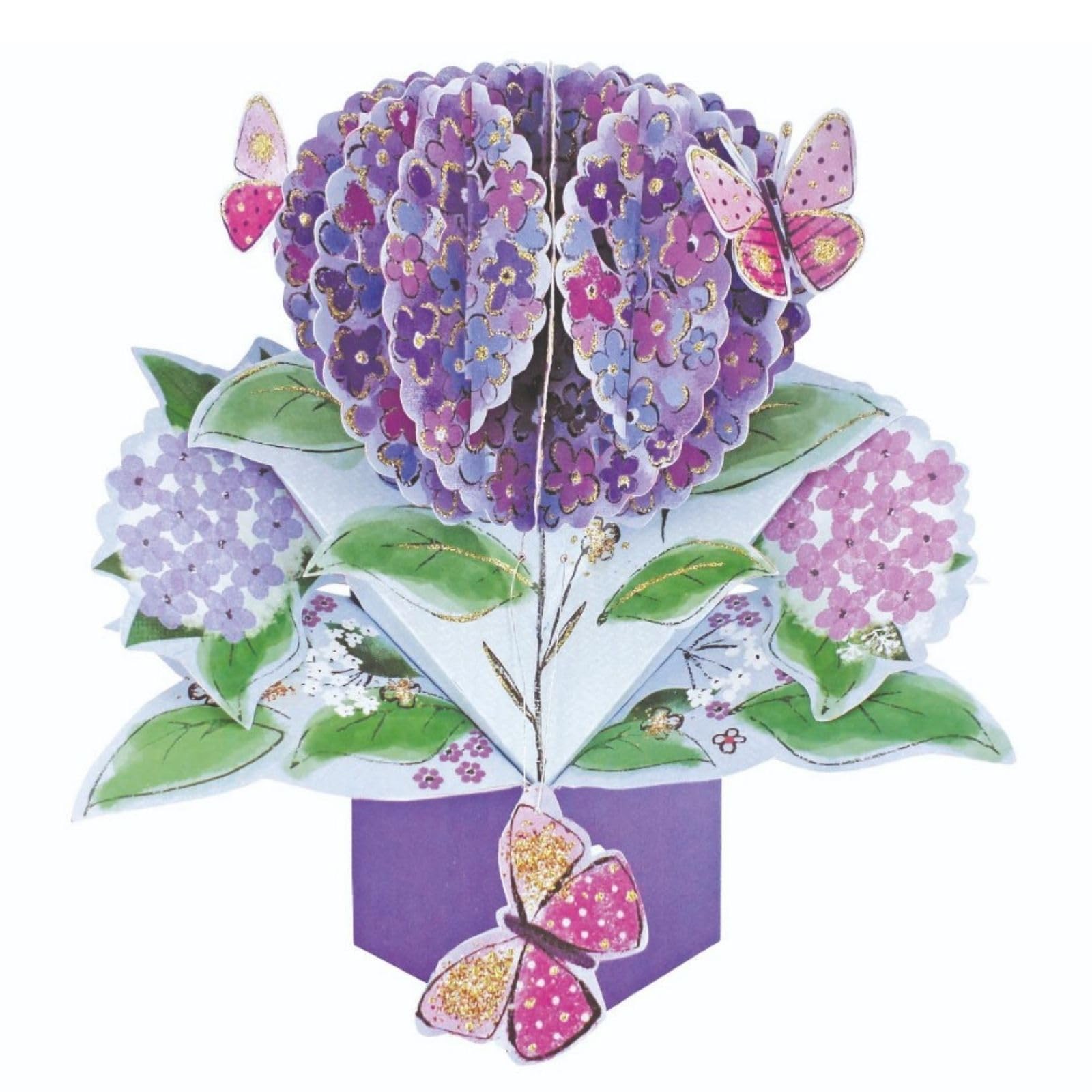 Flowers & Butterflies Pop-Up Greeting Card Original Second Nature 3D Pop Up Card