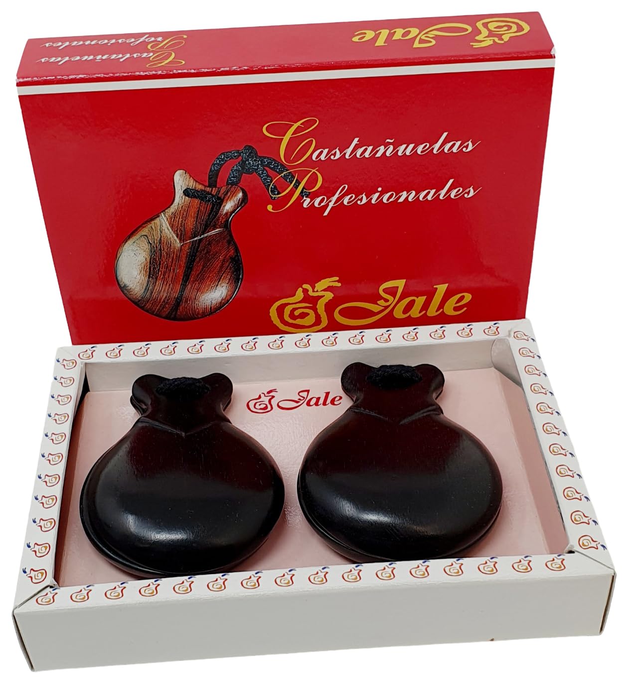 ROCKSTAR - Castañuelas Profesionales de Madera de Ébano - Modelo 84-5 - Fabricadas Artesanalmente en España - Perfectas para Bailes Flamenco