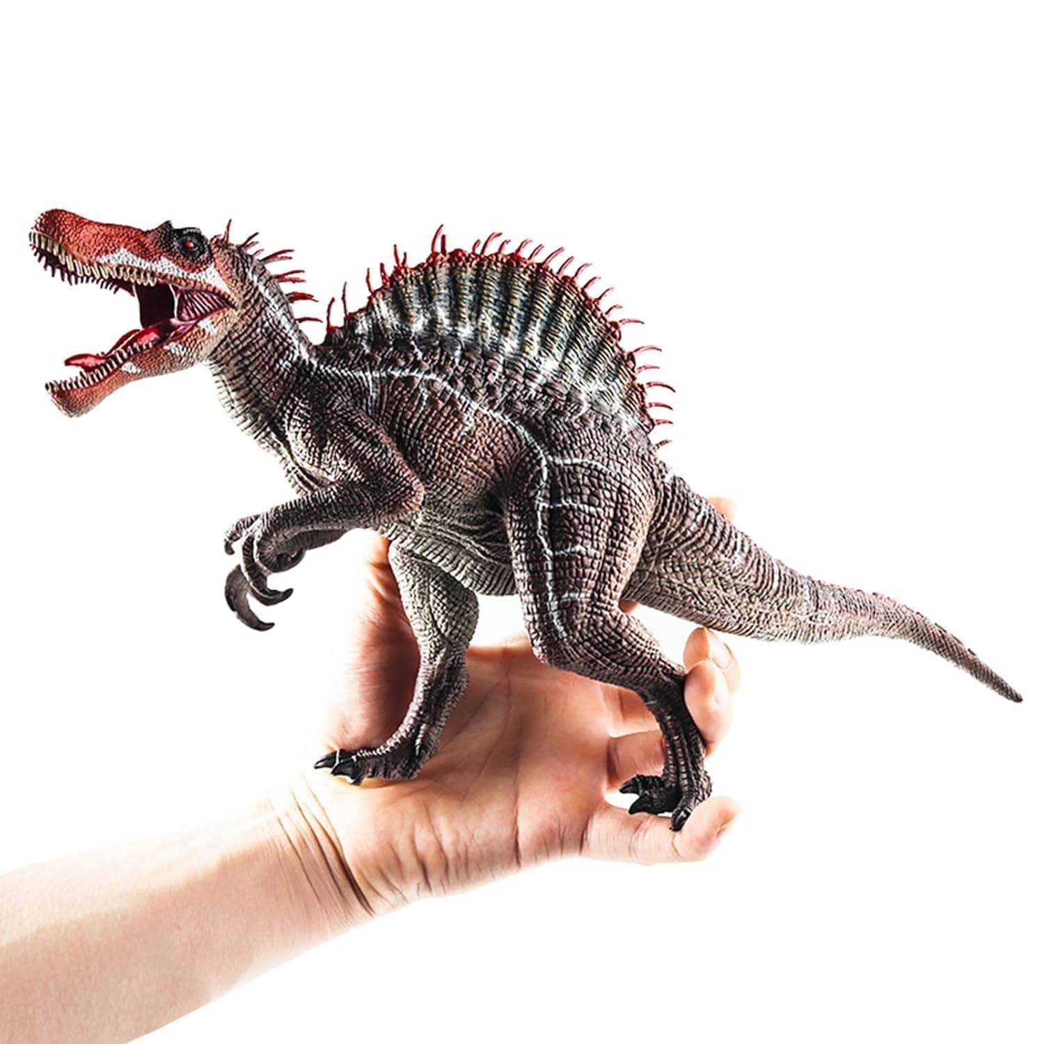 FUNFOB Dinosaur Toys Figure Jumbo Size Realistic Spinosaurus Dinosaur Figure Width -37cm Educational Wild Animal Toys for Boys & Girls | Red Big - Hump-image-20