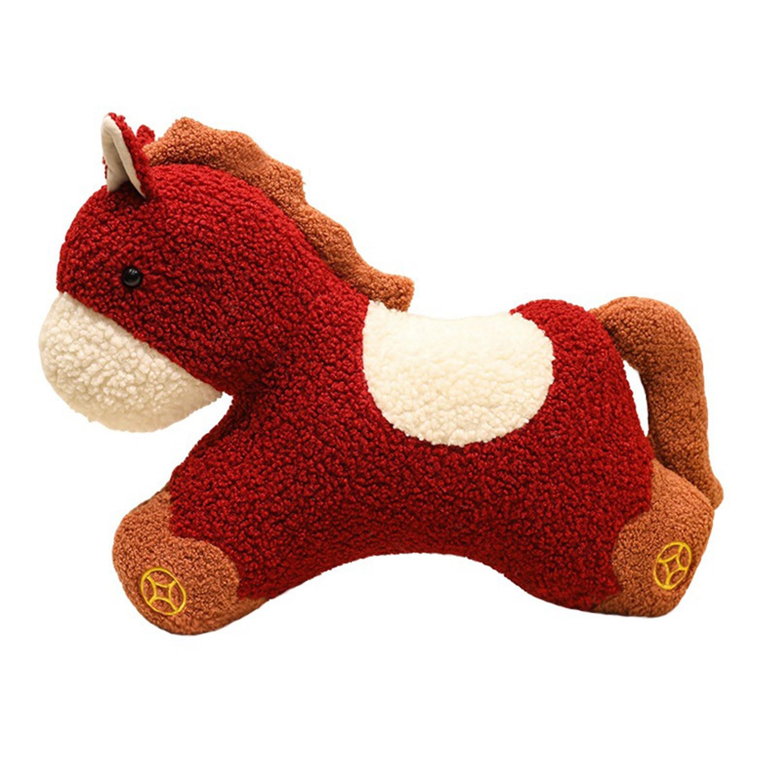 our fave Auspiciously Symbol Horse Plush Pillow Embodying Good Fortunes and Success Cushion for Spring Festival Decors and Present Plush Horse Cushion