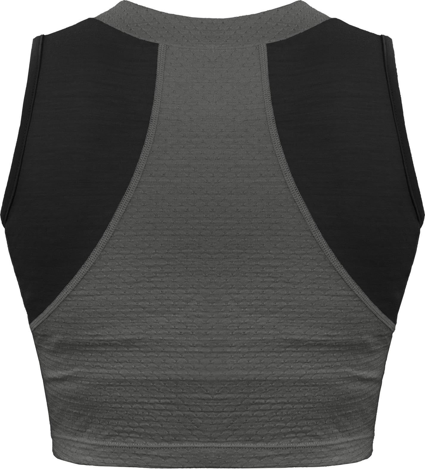 normani Damen Merino Tanktop Crop Top Ärmelloses Trägertop Sport Unterhemd aus 100% Bio-Merinowolle - Atmungsaktives Sportunterteil