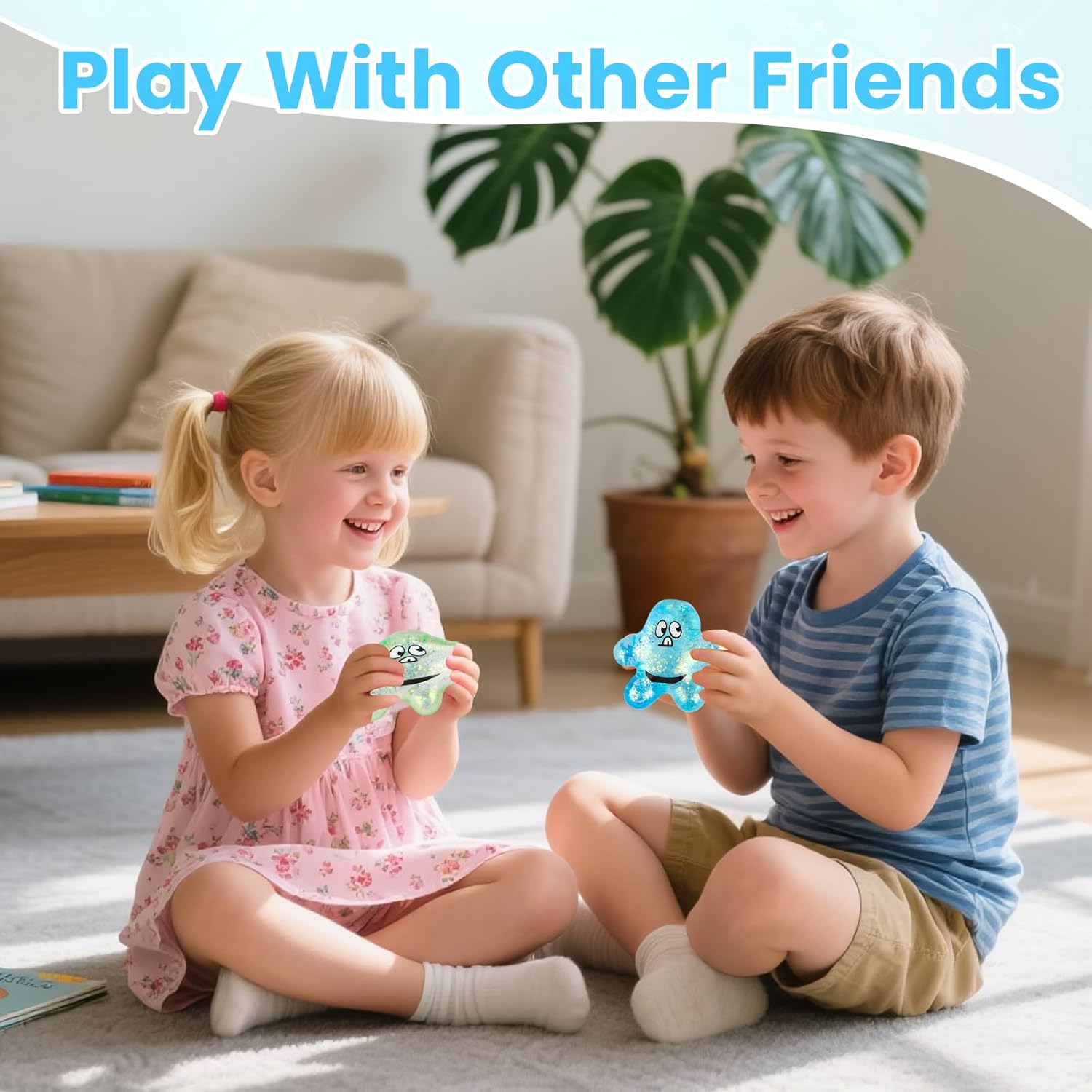 Taba Squishy Toys ，4Pack Marine Life - Starfish Kawaii Stress Relief Fidget Sensory Toys, Soft Silicone Squeeze Gifts for Children, Teens, and Adults