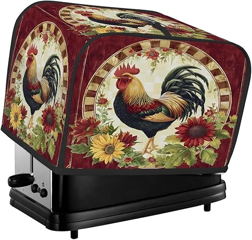 Miniatura 44 de Cubierta moderna para tostadora de uvas de vino tinto, protección de 2 rebanadas contra el polvo y las huellas dactilares, fundas para pan, fundas