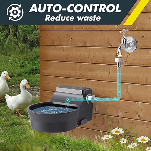Miniatura 2 de Cuenco automático de agua para perros de 67 onzas, dispensador de agua para perros, dispensador automático de agua para perros fijo en la pared,
