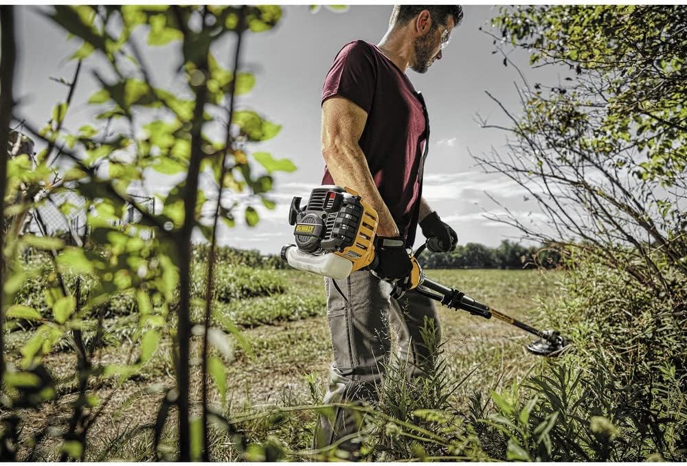 DEWALT Brush Cutter Gas Powered, 27cc, 17-inch, Attachment Capable (DXGST227BC)