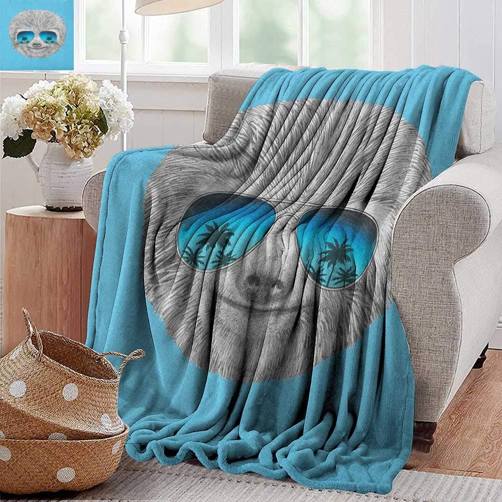 Amazon.co.jp XavieraDoherty ビーチブランケット ナマケモノ レイジーデイズフレーズ レインボーハッピネス