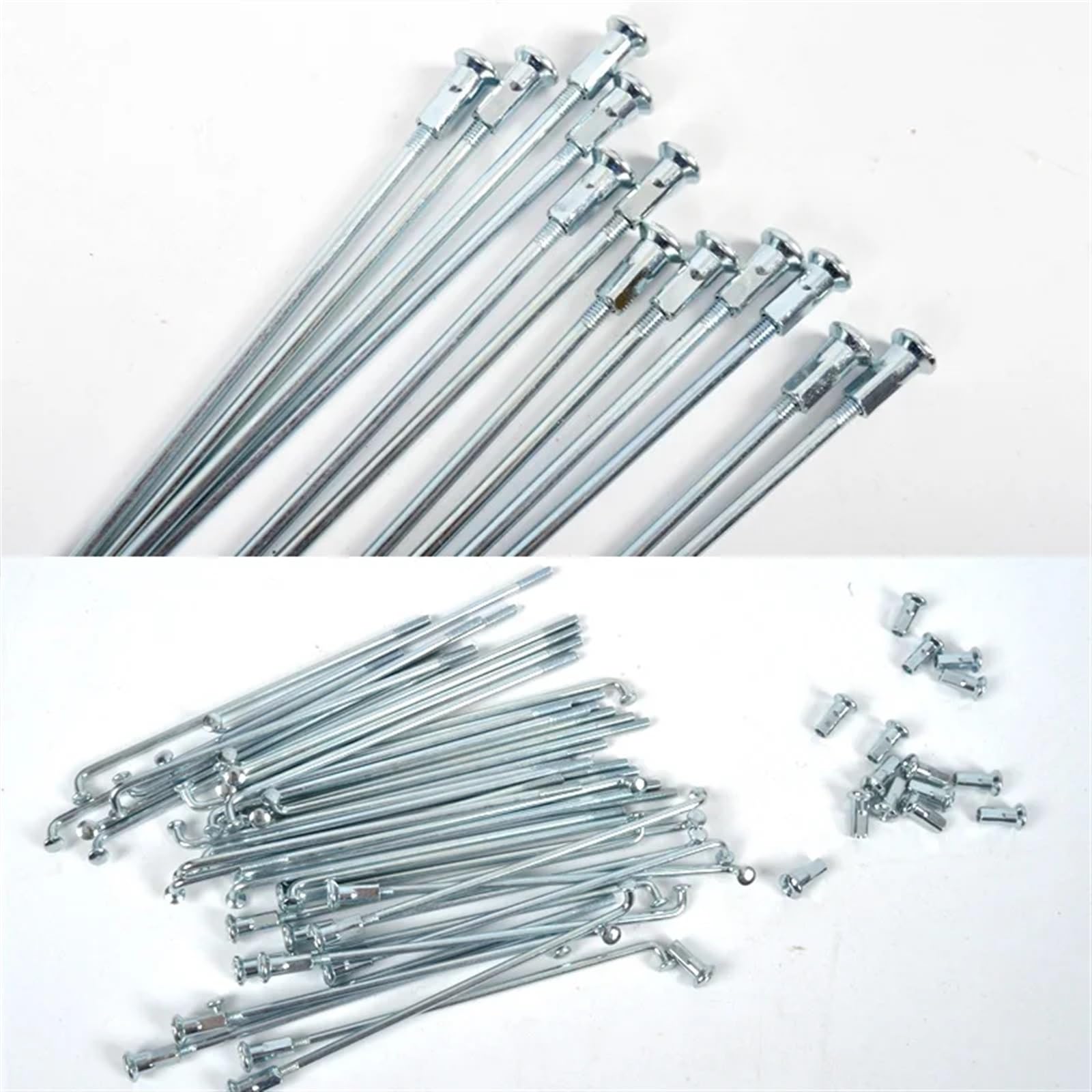 Fahrradspeichen 40 Stück Speichen for Elektrofahrräder, 12 G, Durchmesser 2,5 mm, Länge 50–350 mm, Stahl mit Nippeln(180 185 190 195mm)