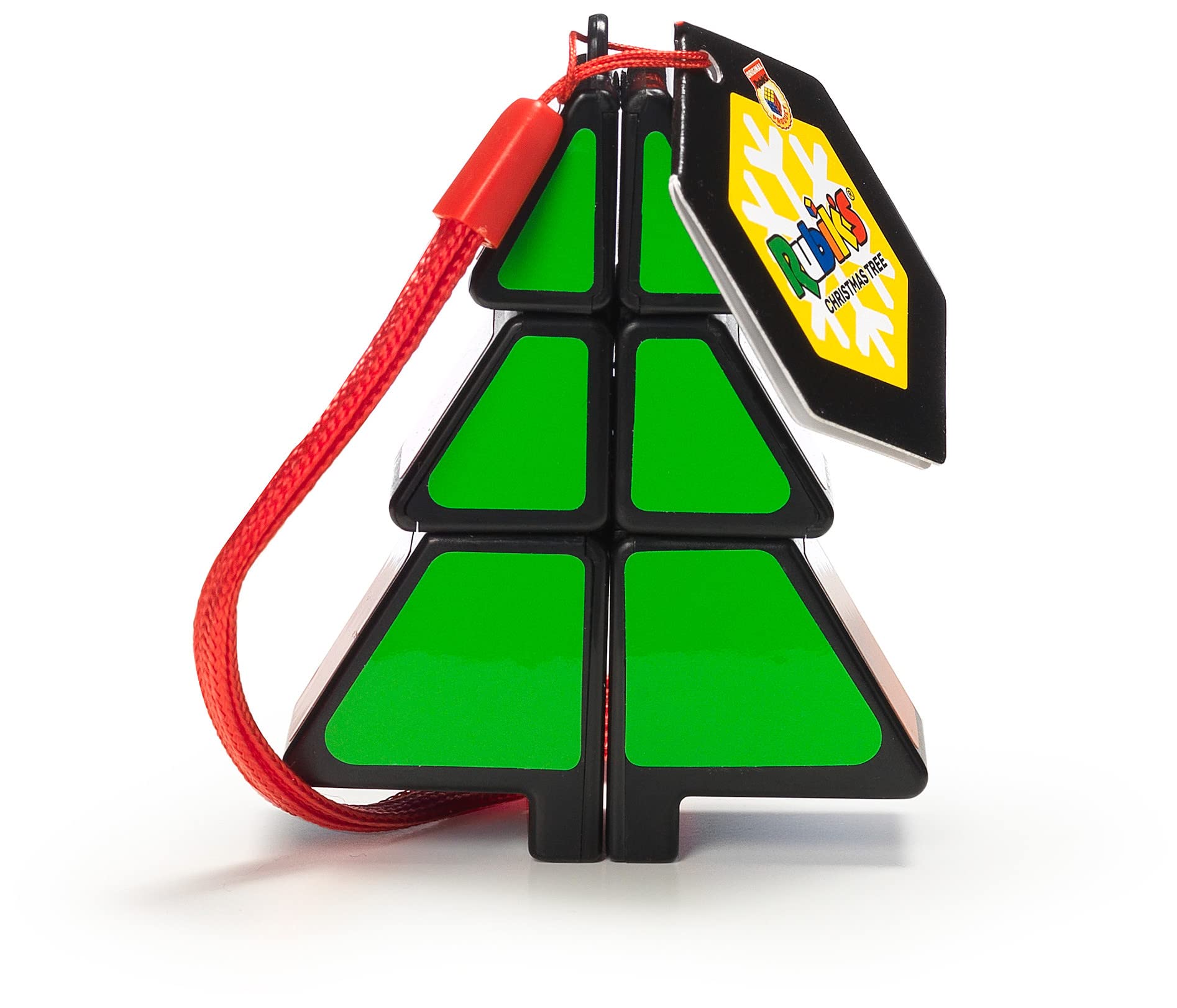 RUBIK'S Cube Jodła Bożego Narodzenia - Gra puzzle dla dorosłych i dzieci Rubik's - Mini puzzle Breloczek Jodła Format 1x2x3 Motyw bożonarodzeniowy - Dekoracja choinkowa - Rozwiązywanie problemu -