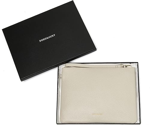 Miniatura 6 de DORIS&JACKY Bolso de mano de cuero para mujer, bolso grande y delgado para teléfono con correa desmontable