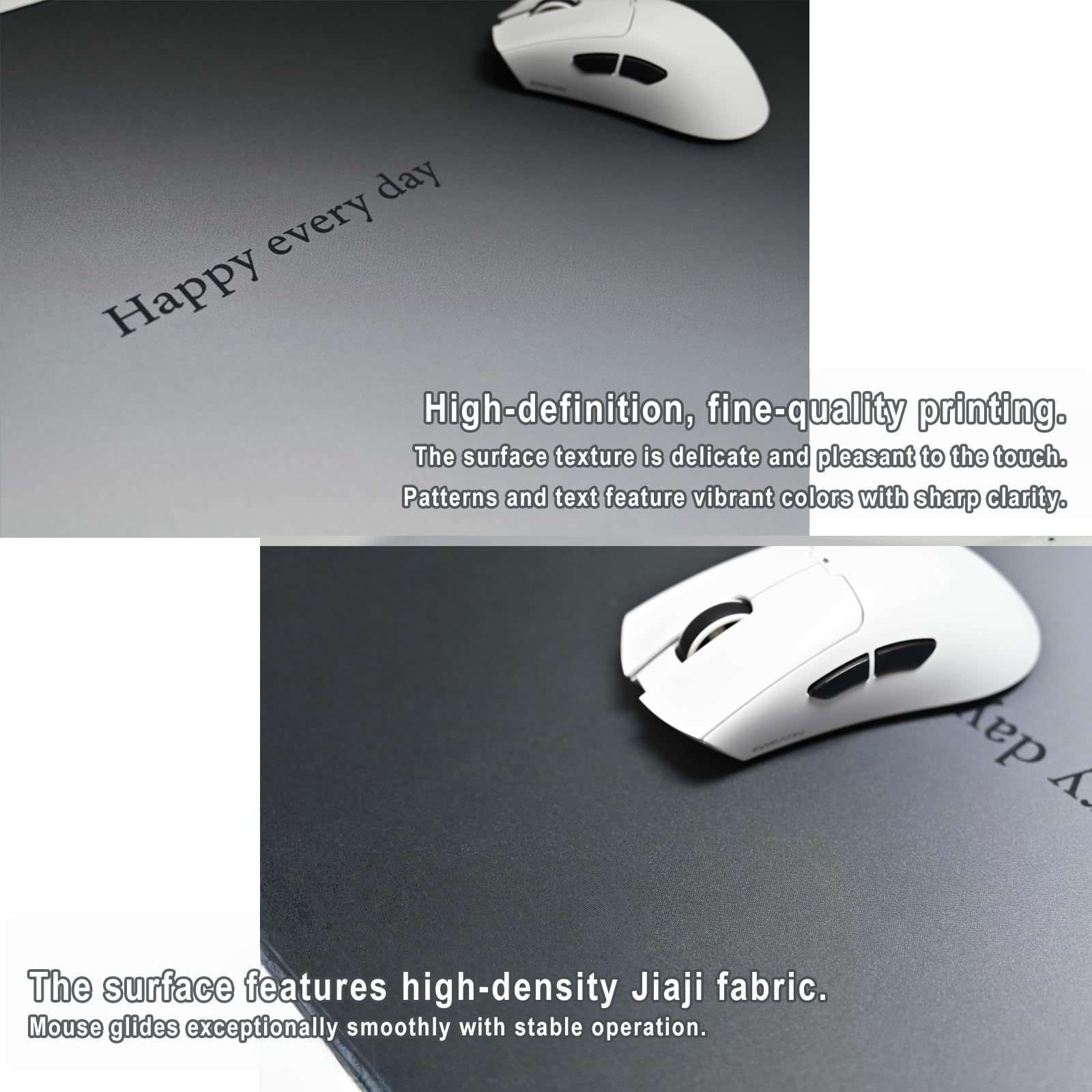 Alfombrilla de mouse grande para juegos, patrón degradado, alfombrilla de mouse de tela grande, estándar (35.4 x 15.7 x 0.1 pulgadas), alfombrilla gruesa para teclado, base de goma