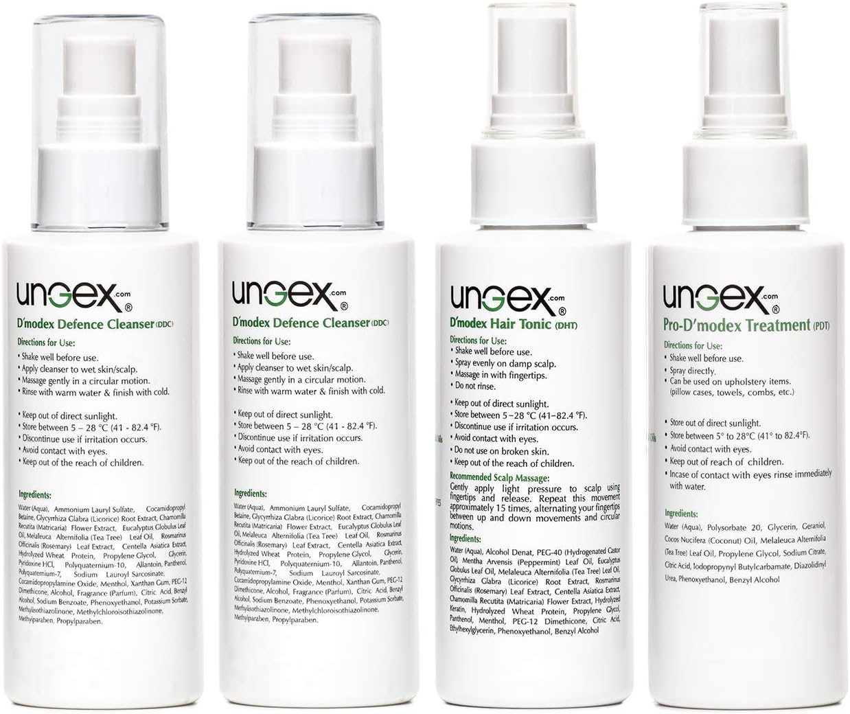 Ungex Premium Kit | 4in1 Skin & Scalp Care | Herbal Cleansers, Tonic and Mist | Australian Made | PKA1p