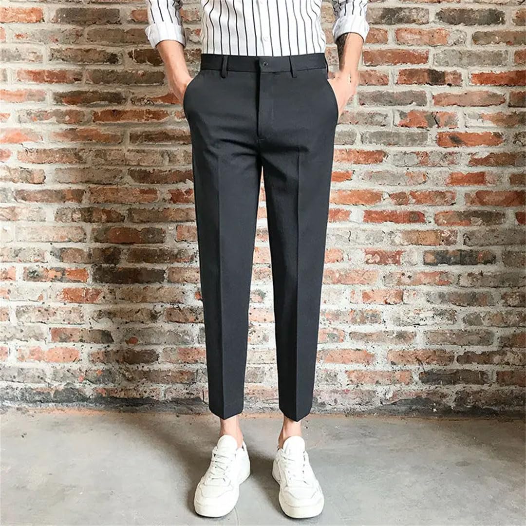 Pantaloni formali slim da uomo Primavera Estate Pantaloni da uomo larghi dritti Pantaloni da uomo