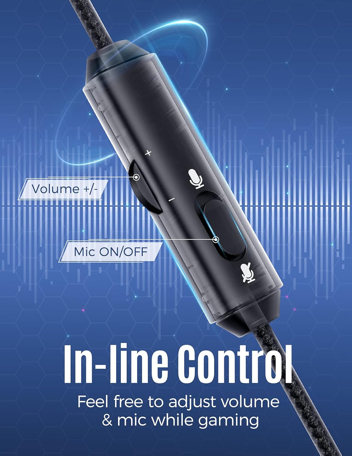 On-Ear Headphones with Microphone, Gaming headset for PC PAD PS4 PS5 Xbox one Switch Lightweight Folding Stereo Bass (gold): Video Games