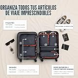 Compression Packing Cubes for Travel- Packing Cubes and Travel Organizers, Grey and Orange, 6Piece - 2