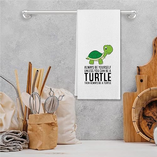 Miniatura 3 de Always Be Yourself Unless You Can Be A Turtle - Toallas de cocina modernas de algodón de 24 x 16 pulgadas, paños de cocina, paño de harina, toalla