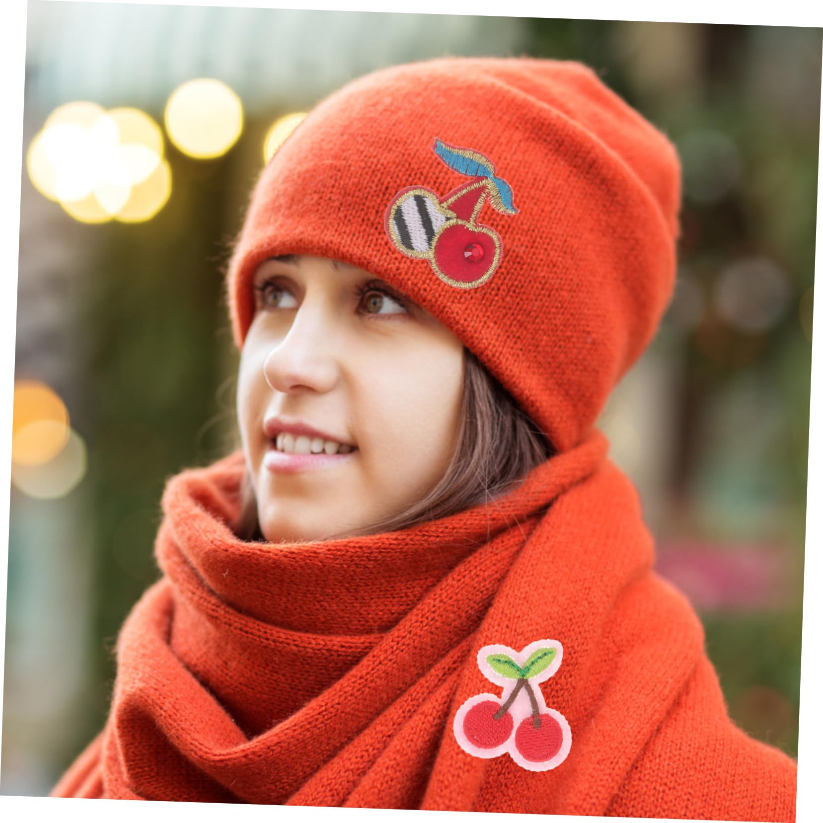 Angoily 5 Sätze Kirsche Aufnäher Zum Aufbügeln Bunte Stoffpatches Für Kleidung Diy Applikationen Für Bastelprojekte Und Designs 20 Stück * 5