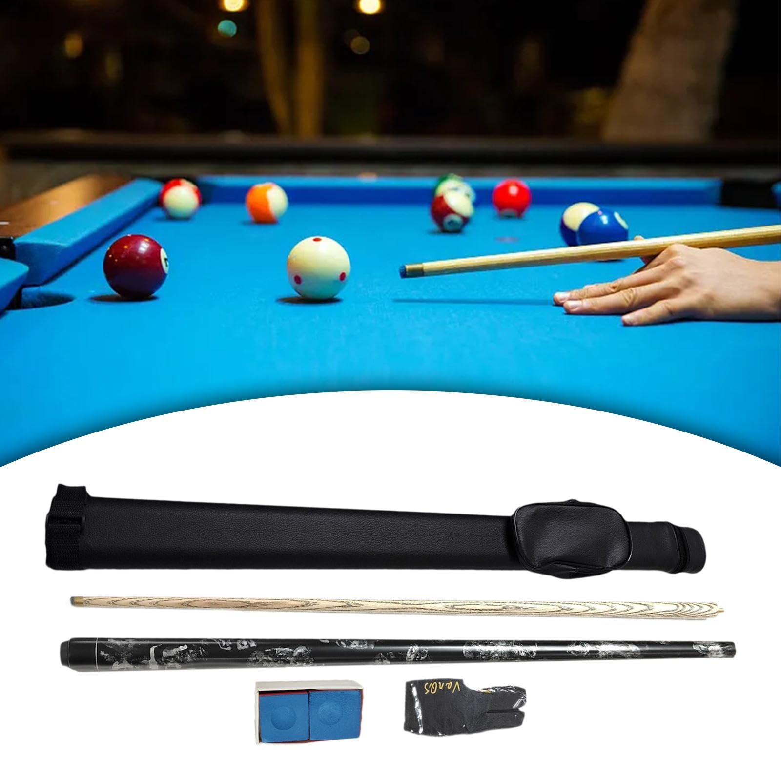 Stecca da Biliardo Portatile, Mezzo Pezzo, 145 Cm (57 Pollici), in Legno, per Tavoli da Biliardo E Sport.