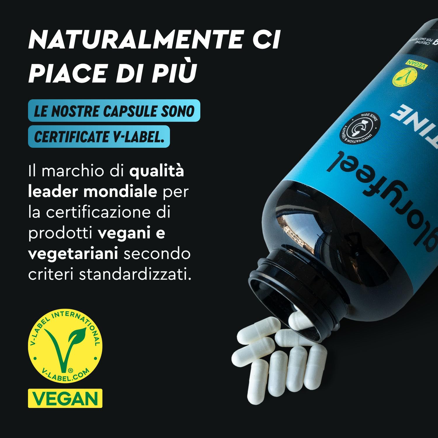 Creatina Monoidrata, 320 Capsule, 3000 mg di Creatina Pura per Dose, Amminoacido per Migliorare le Prestazioni Fisiche in Palestra*, Supporto Durante e Pre Workout, Vegana e Senza OGM