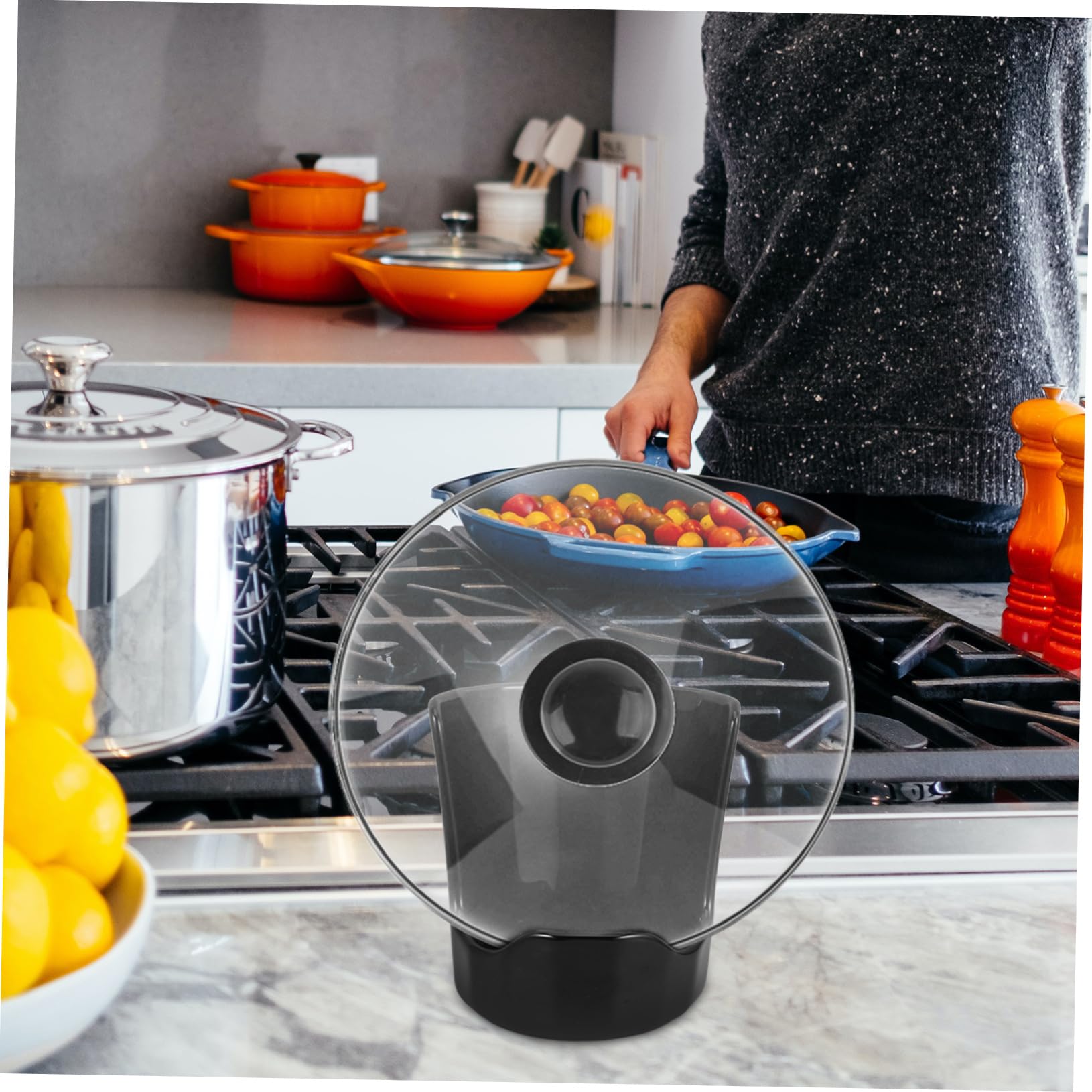 Soporte Cucharas Organizador Tapas Reposacucharas Doméstico Antideslizante Cocina