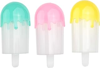 Hammont Ice Cream Shaped Acrylic Candy Boxes - 9 Pack - 1.88"x4.33"x1.18" - Perfect for Weddings, Birthdays, Party Favors and Gifts | Designer Cute Clear Lucite Plastic Treat Containers