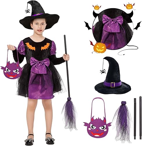 HPMNS Disfraz de bruja para niños pequeños