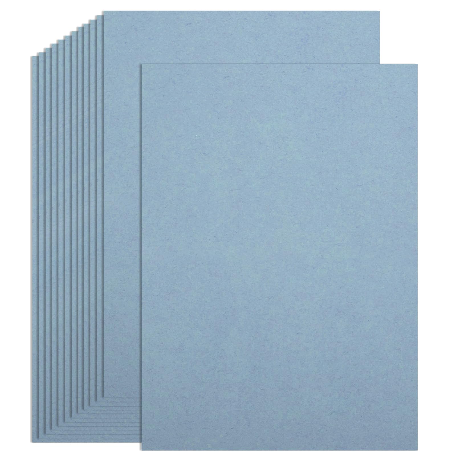Zestaw 50 arkuszy papieru kartonowego w kolorze pudrowym, niebieski, 120 g/m², pusta okładka z kartonu, do majsterkowania, tworzenia kart, zaproszeń, scrapbookingu