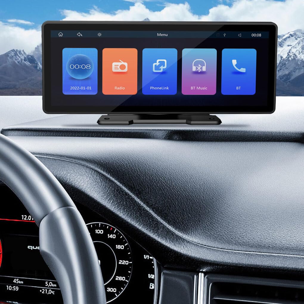 26 Zoll PND Autoradio mit kabellosem MP5 Player, B5303+4Led | Videosystem mit Bluetooth Musikwiedergabe und Funktionen für einfachen Zugriff auf das 10,26 Zoll Autodisplay, schnellere