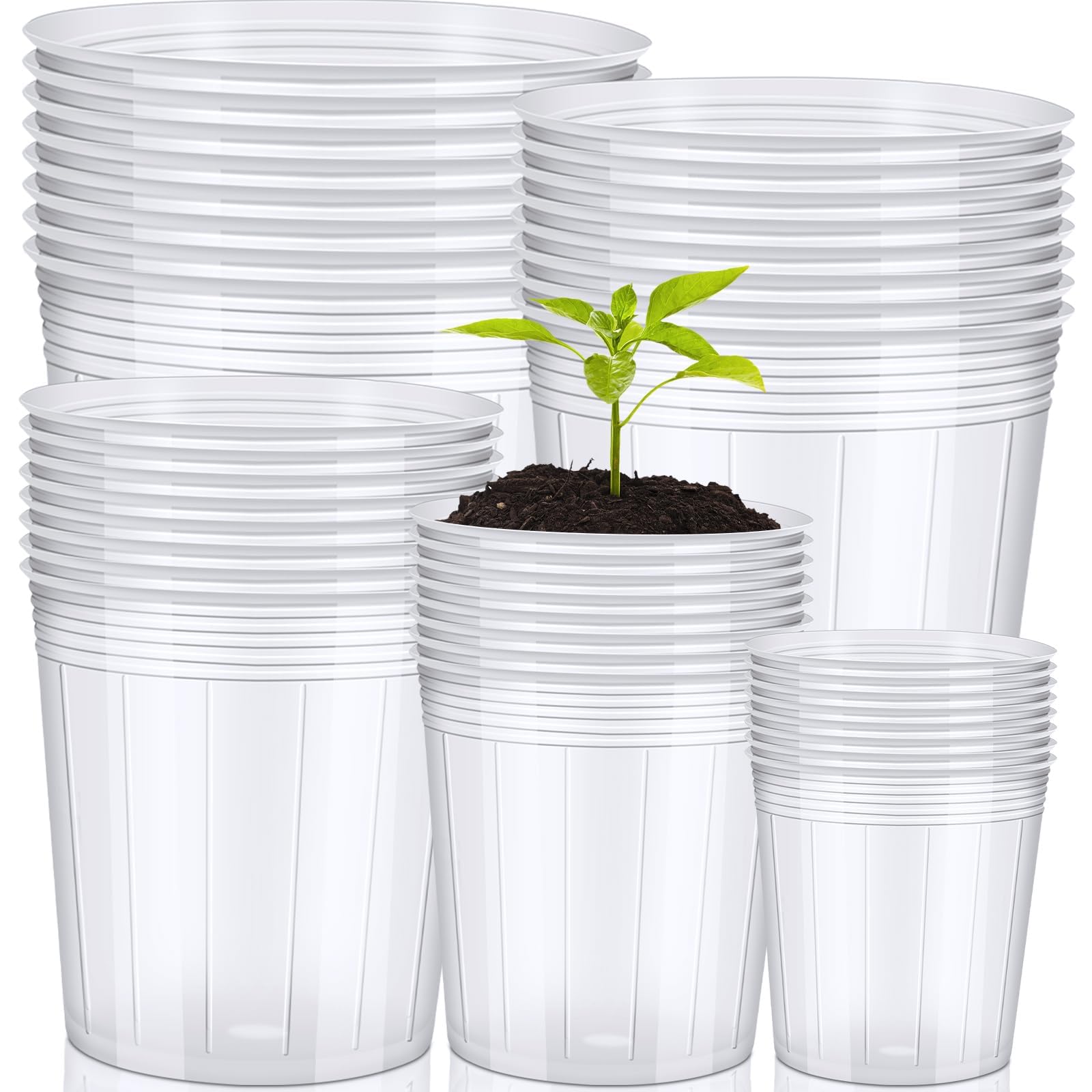 Pots de fleurs transparents UPINS anti pourriture racinaire pour jardin