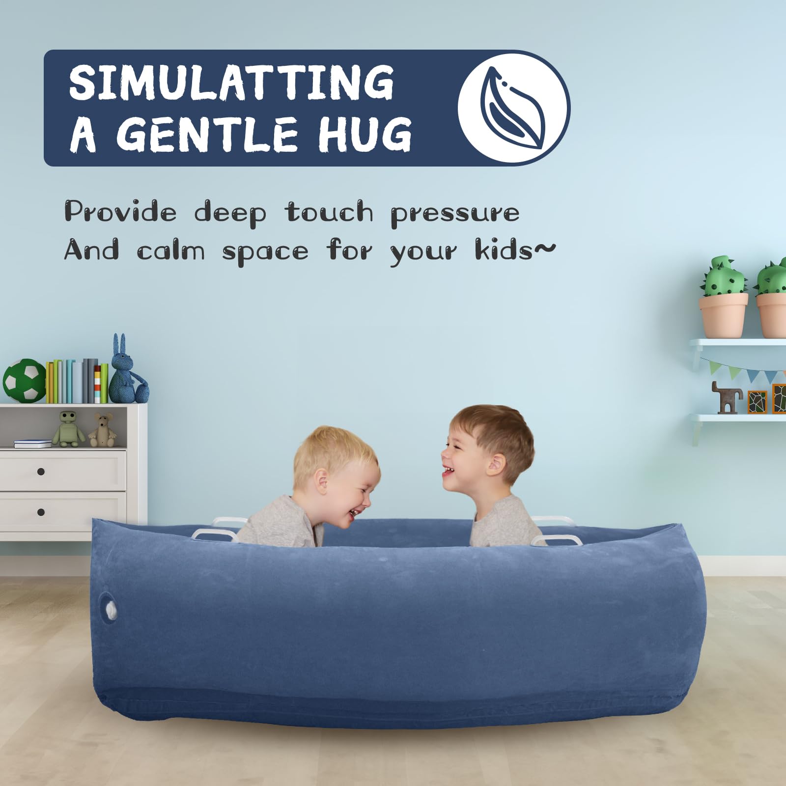 Silla sensorial: cápsula sensorial inflable para autismo para niños a partir de 3 años, proporciona terapia de alivio sensorial, incluye bomba de aire