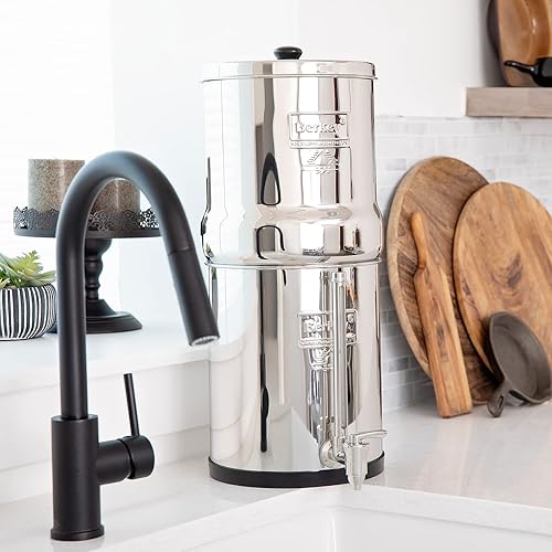 Miniatura 3 de Espiga de acero inoxidable Berkey Water View de 7 pulgadas para viajes y sistemas grandes, color azul