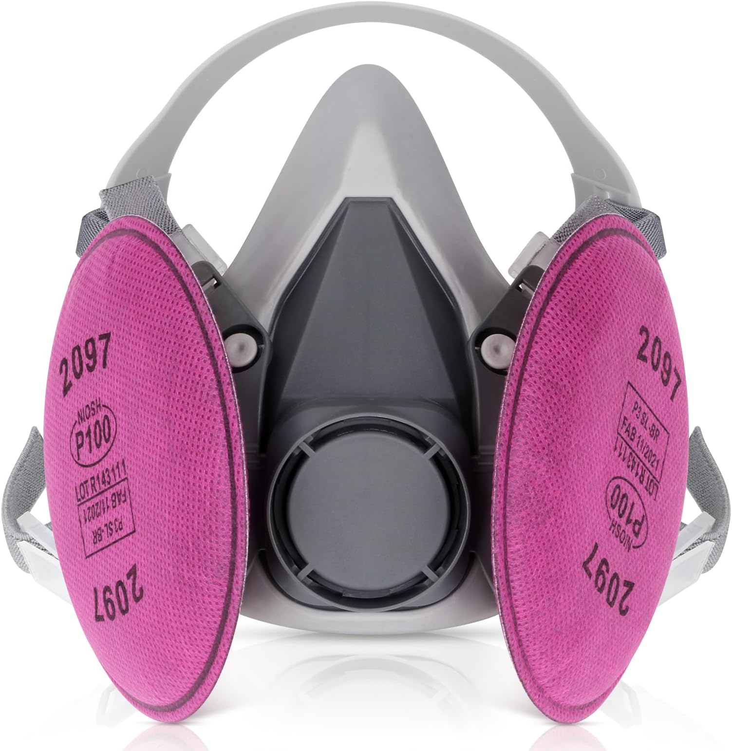 – Reusable Respirator Mask with 2097 Filters for Spray Paint, Chemical, Gas, Fine Dust, Sanding, Building Work & More