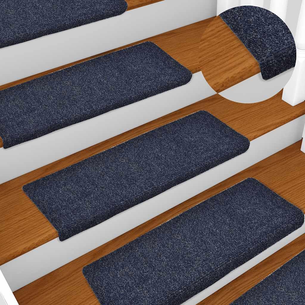 Selbstklebende Stufenmatten 30 Stück Blau 65x21x4 cm rutschfeste Treppenauflage für Flur Eingangsbereich Treppenschutz langlebig und pflegeleicht