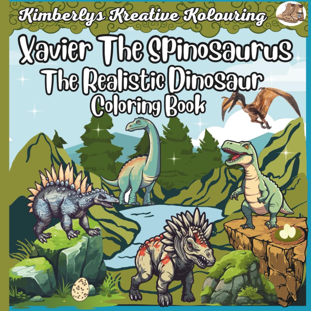 Xavier The Spinosaurus: The Realistic Dinosaur Coloring Book
