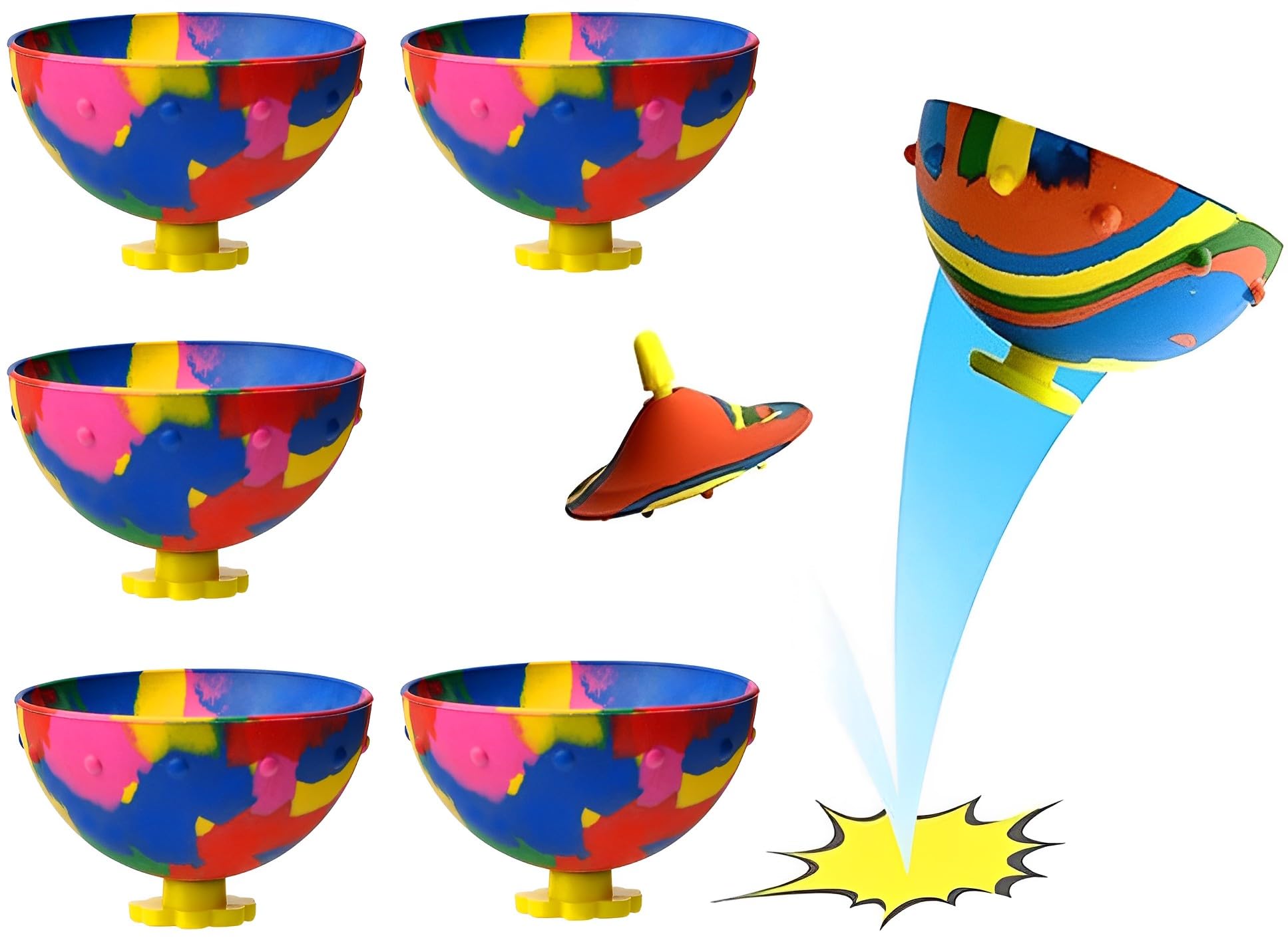 Birthday Popper Jumping Bowl Toys | Set of 6 | Bouncing Bowl |Creative Outdoor Toys as Birthday Return Gifts for Kids (B0CHWD3WJ2) Amazon Price History, Amazon Price Tracker