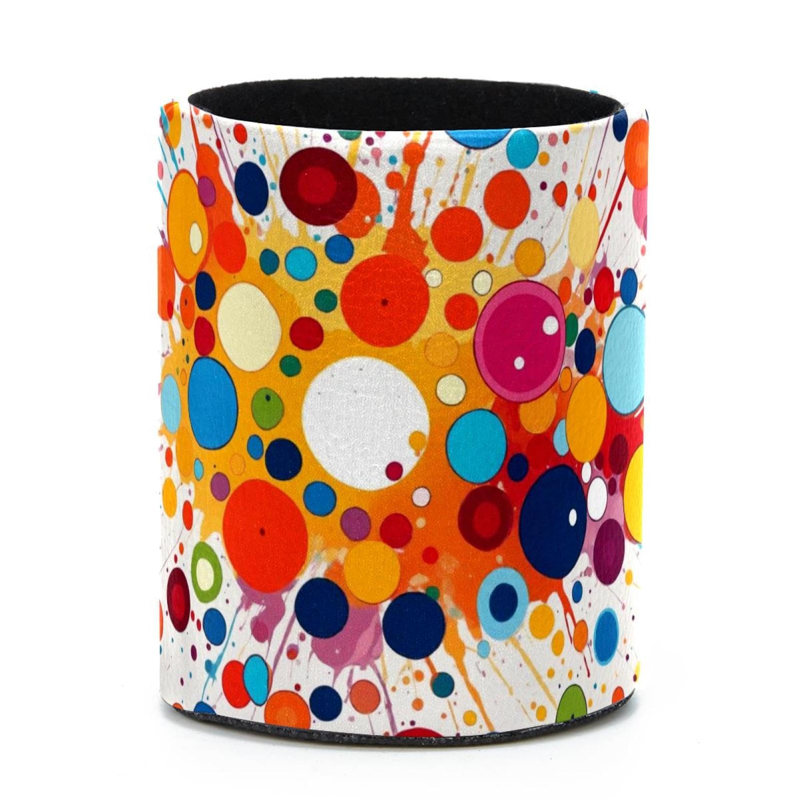 VAPOKF Round Pencil Holders for Desk, Colorful Circles Pen Holders Pen Pot Makeup Brushes Storage Desktop Stationery Supplies Organiser for Home Office