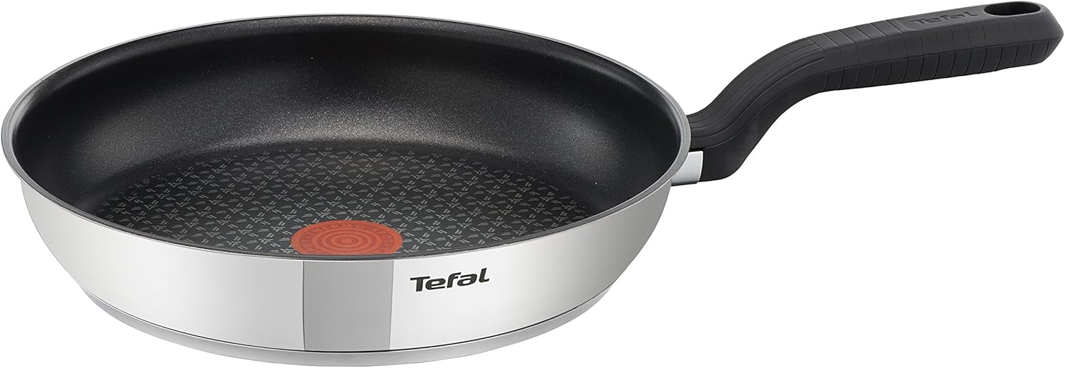 Tefal 20cm Comfort Max Stainless Steel Non-Stick Frying Pan, Silver
