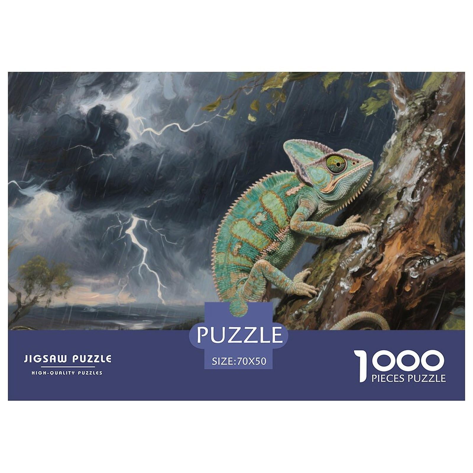 Jigsaw Puzzles Thunderstorm Forest 1000 Piece Challenge Toy for Adults,Thunderstorm Forest Impossible Jigsaw Puzzles 1000 Pieces Educational Game Home Decoration 70x50cm/1000pcs