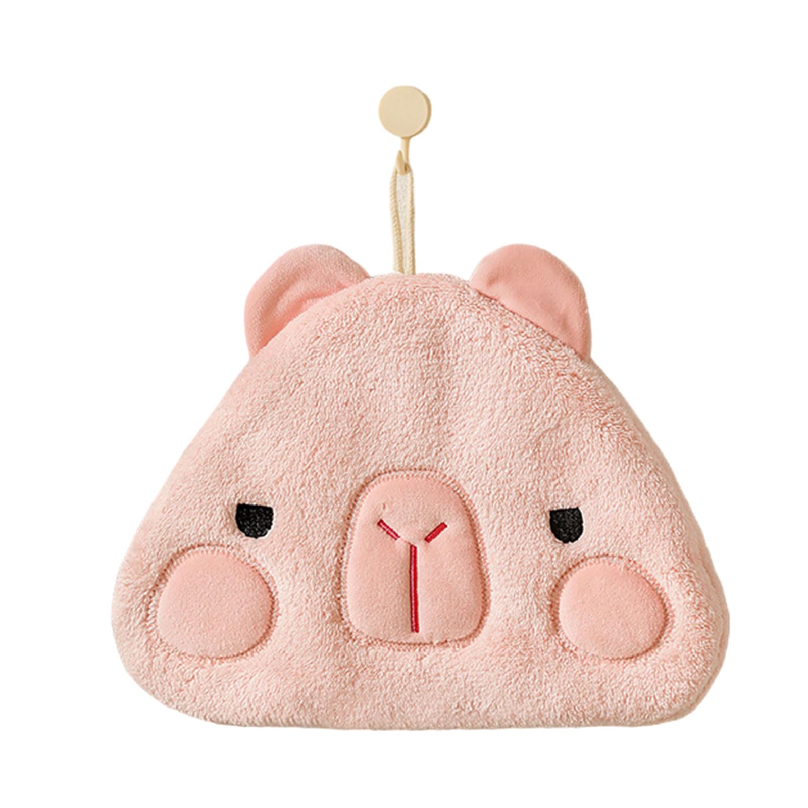 Buxuaaaa Shape Fleece Hand Towel, Easy Hanging Quickly Dry Face Washcloth for Daily Use Soft Plushes Towel Hand