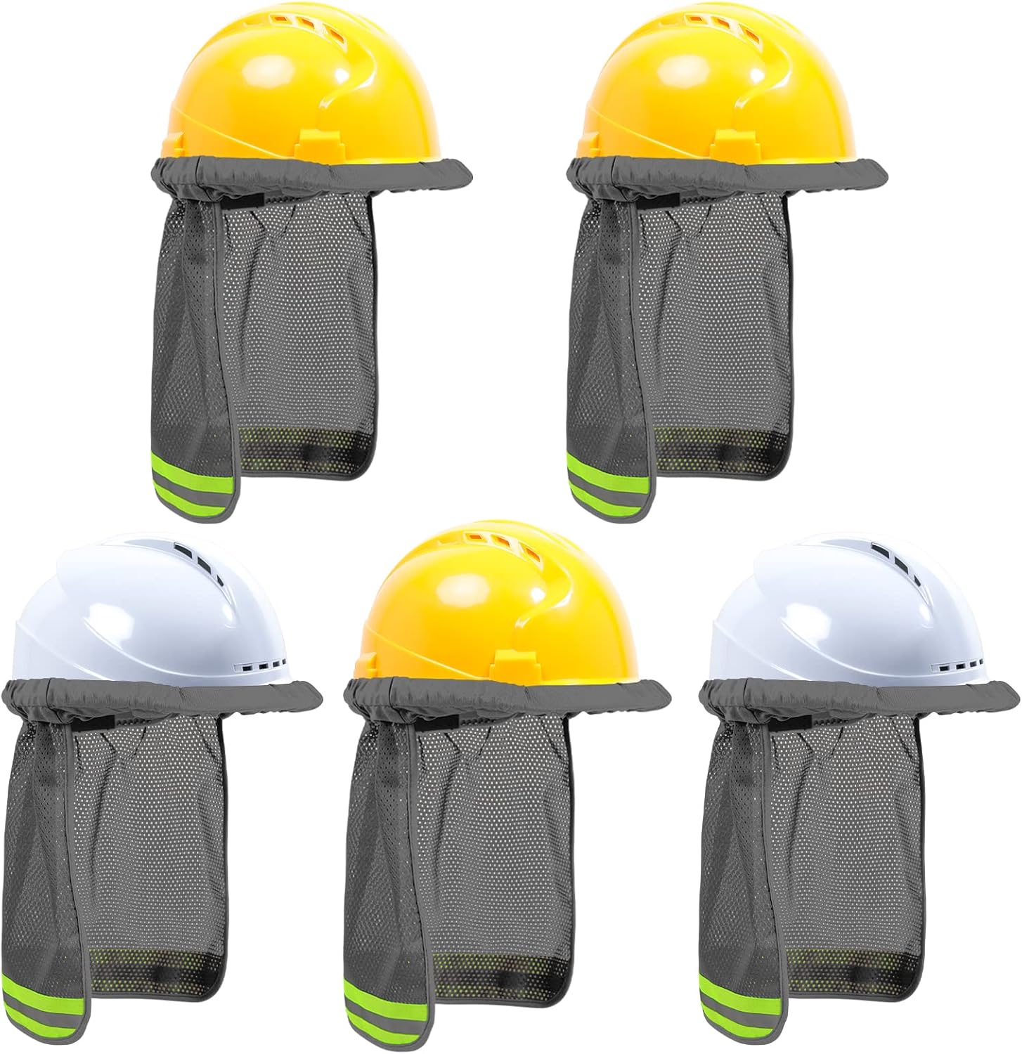 TCCFCCT Hard Hat Sun Shade, High Visibility Neck Sun Shade with SecureFit Fastener, Hard Hat