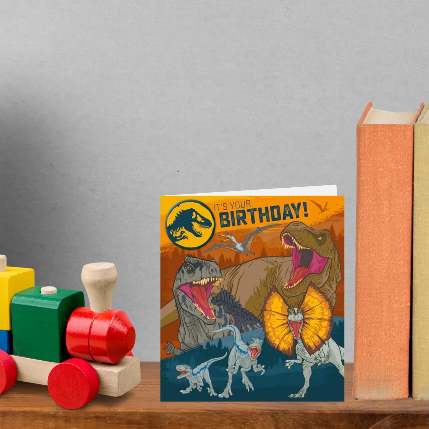 Danilo Promotions Ltd Jurrassic World - Biglietto di auguri ufficiale It's your Birthday, colori assortiti, JW021, 22,9 x 15,2 cm